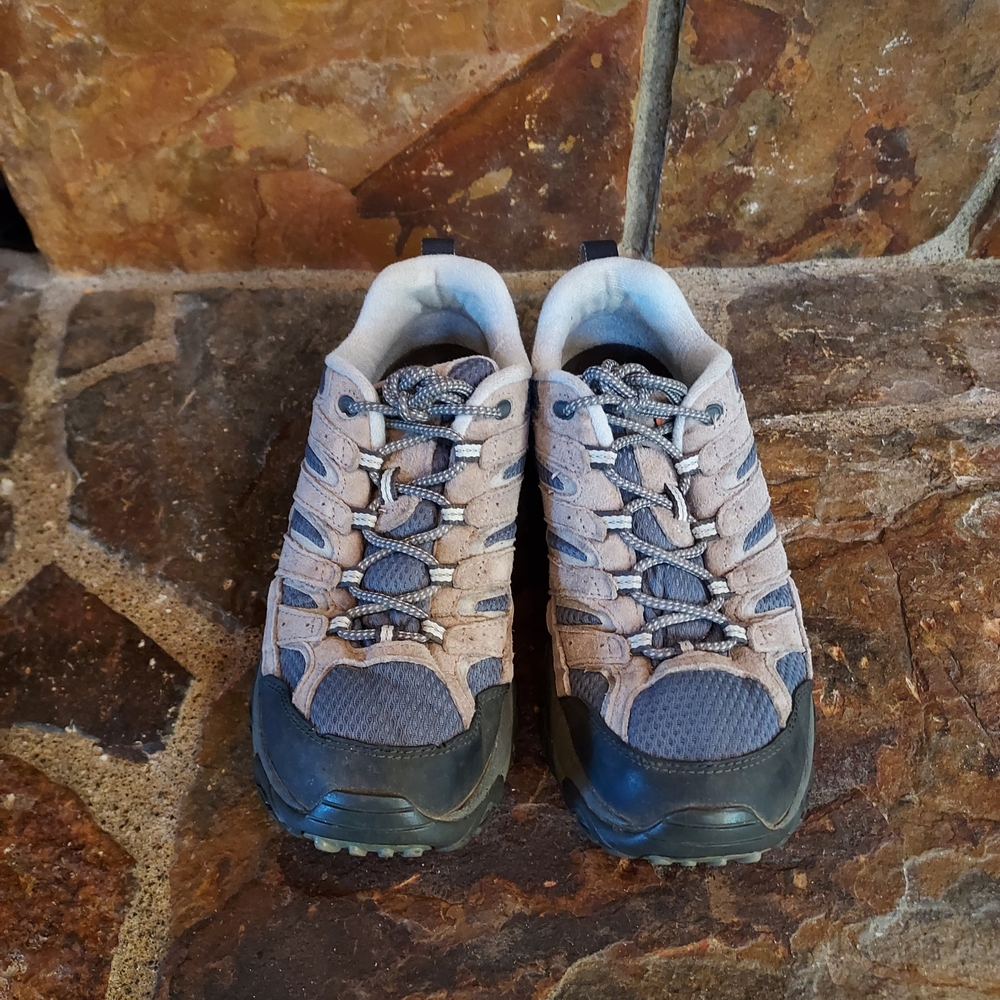 Merrell Gray and Cream Athletic Shoes for Outdoor Adventures